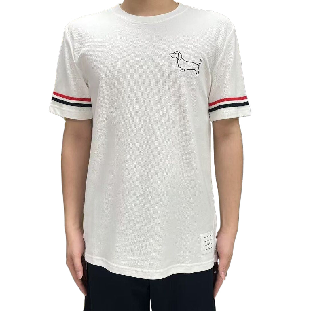 Double sleeve stripes Puppy T-shirt