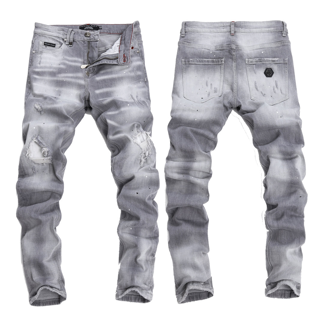 New Gray Ripped Jeans