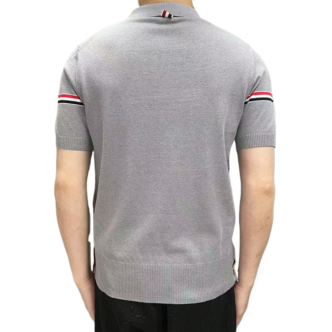 Double color bars Polo shirt