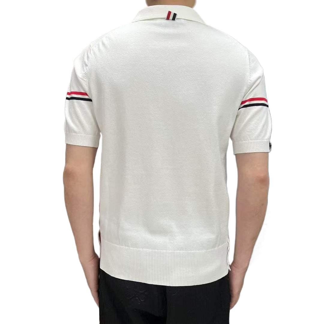 Double color bars Polo shirt