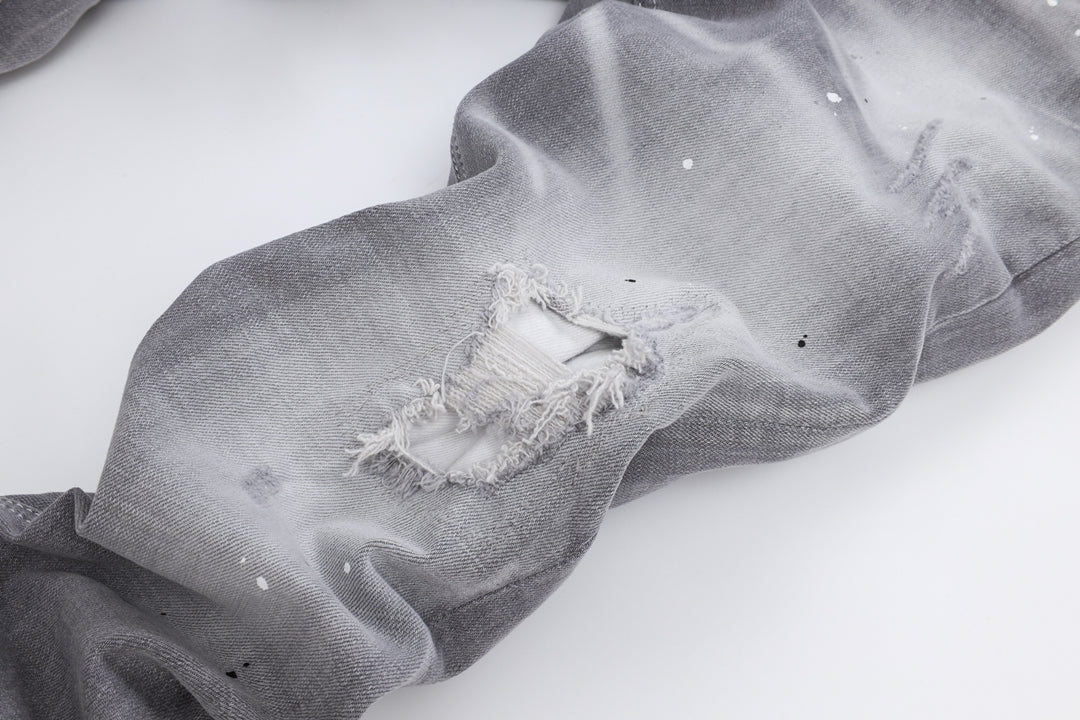 New Gray Ripped Jeans