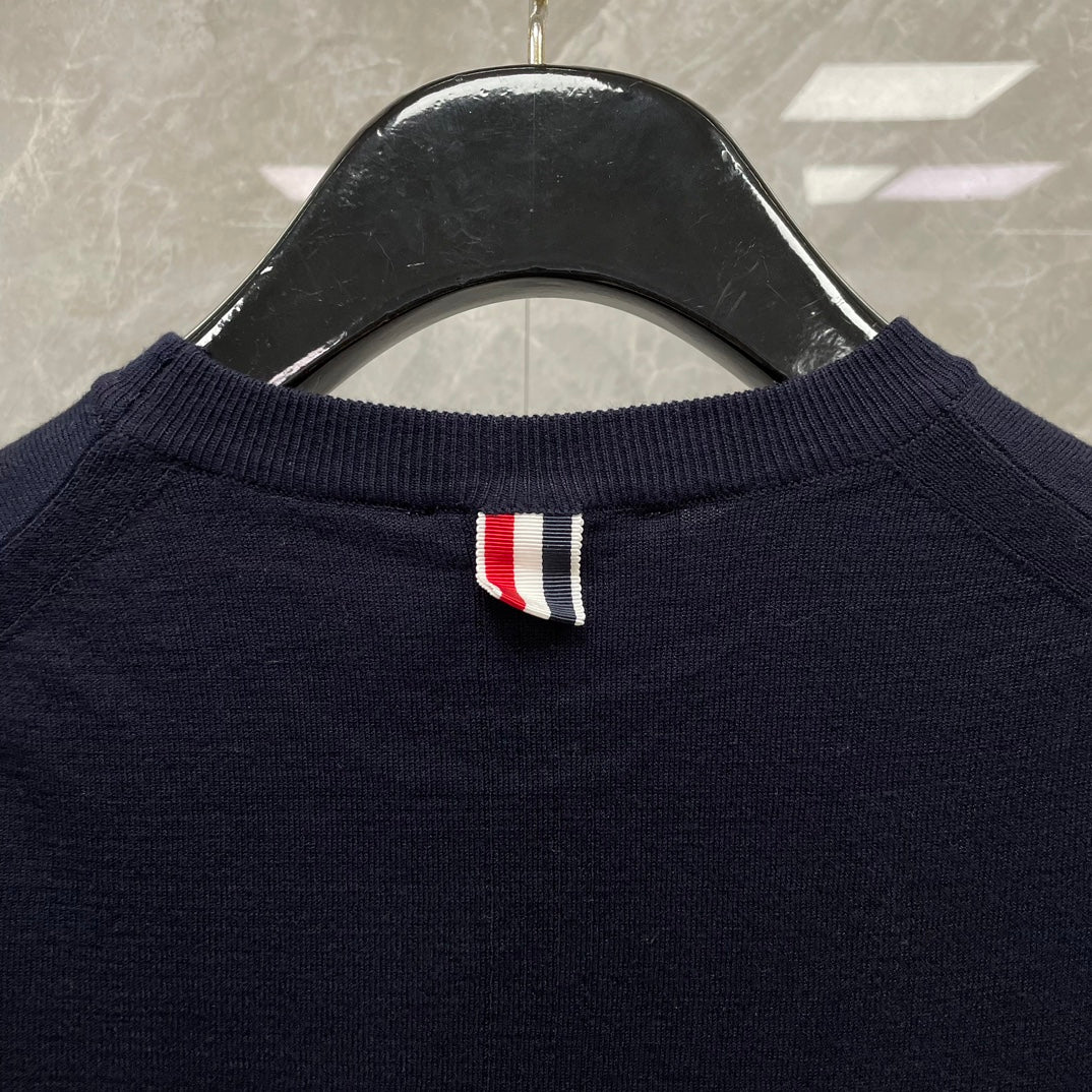 Double sleeve stripes Wool T-shirt