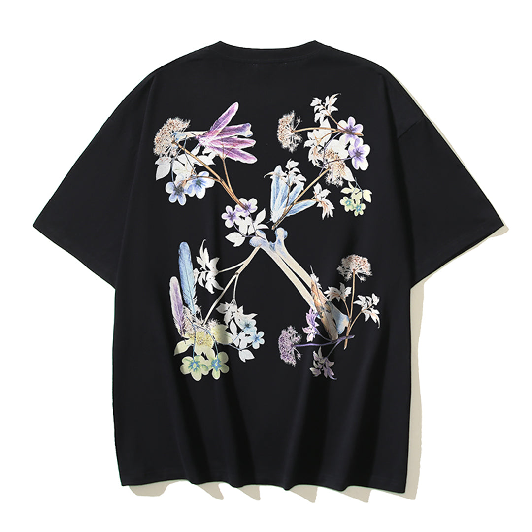2025 Flowers Print T-shirt