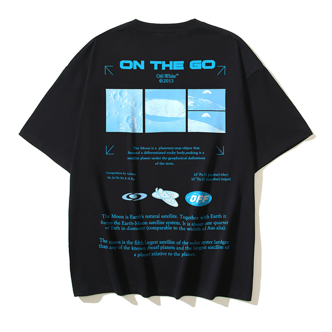 2025 Moon Print T-shirt