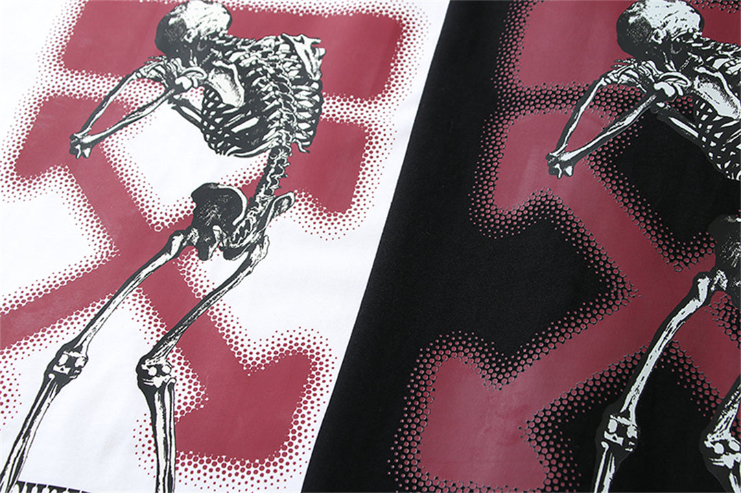 2025 Skeleton Print T-shirt