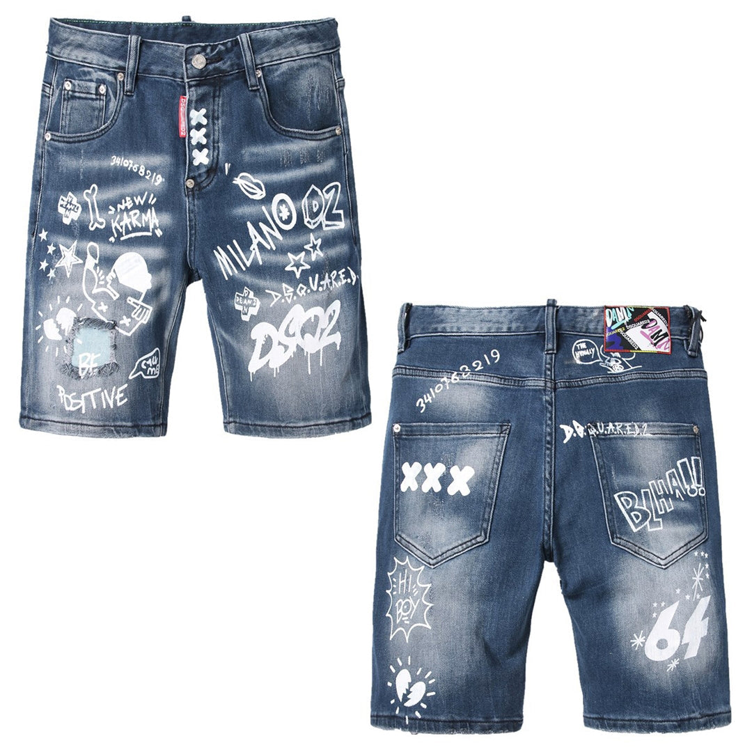 DSQ2 Short Jeans Ripped