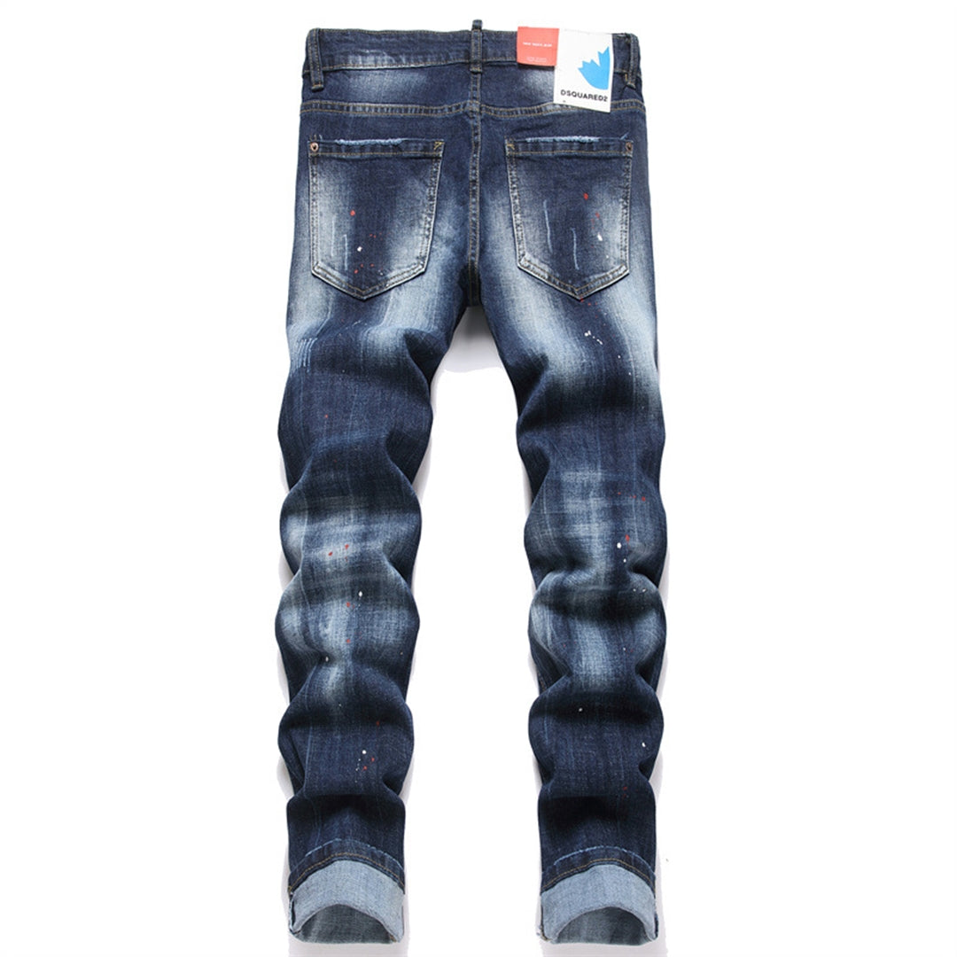 DSQ2 Embroidery Ripped Jeans