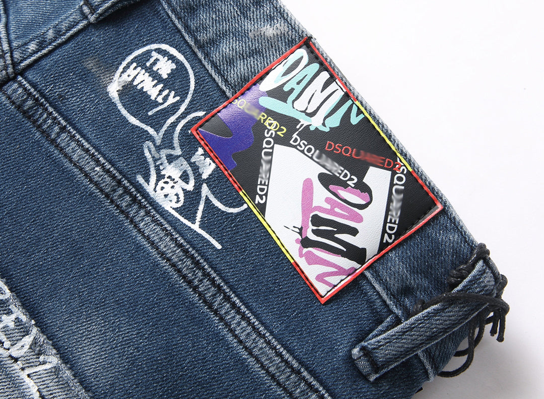 DSQ2 Short Jeans Ripped