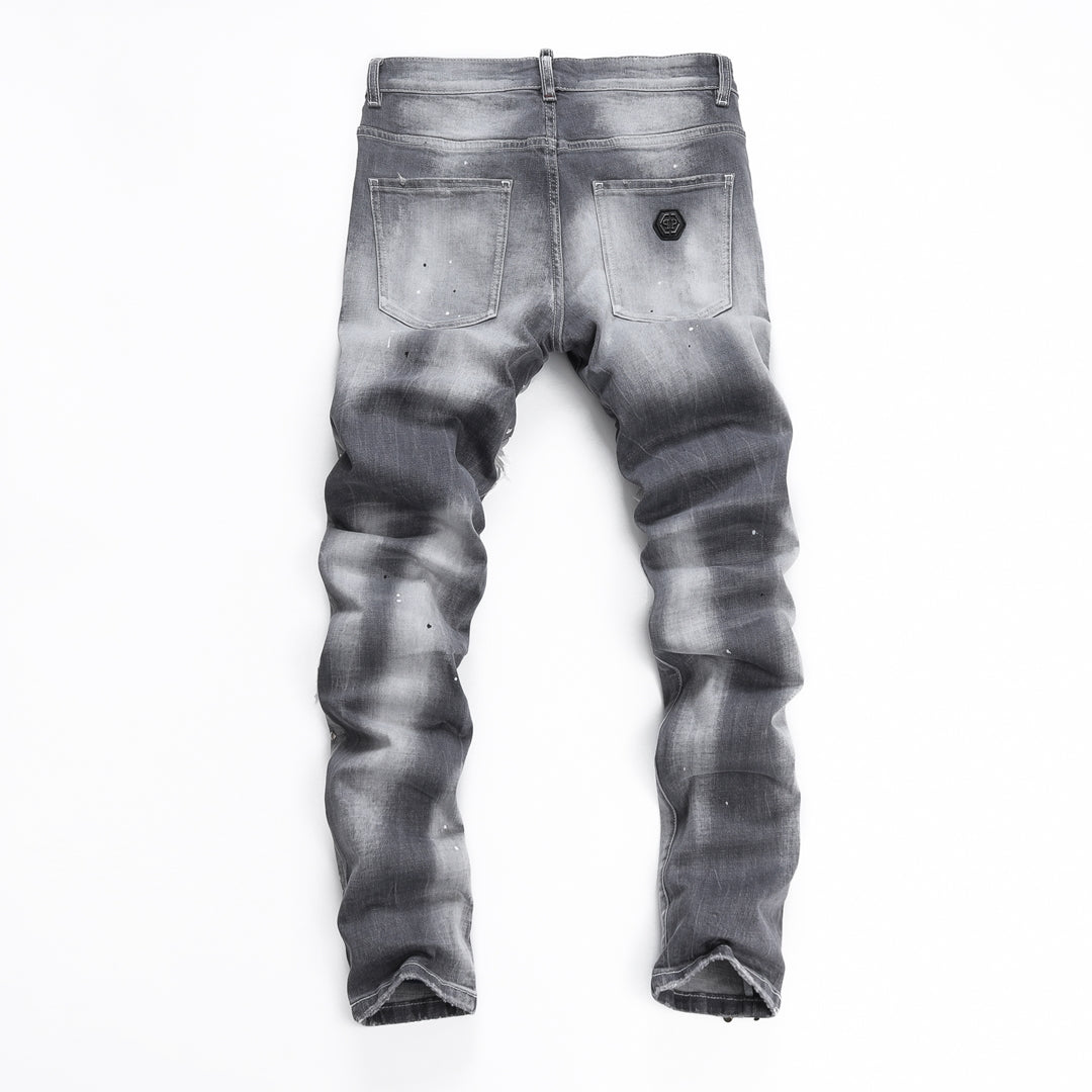 New Gray Ripped Jeans