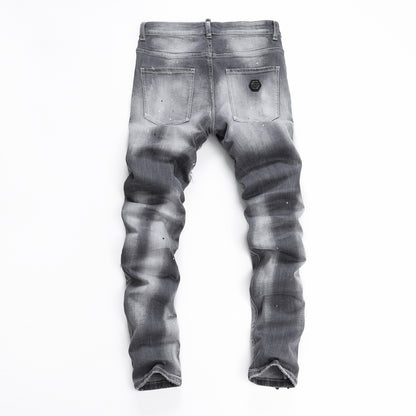 New Gray Ripped Jeans