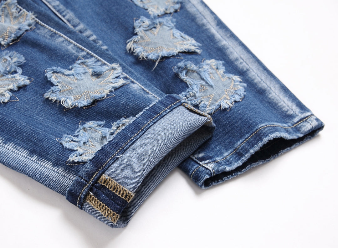 DSQ2 Jeans Ripped Maple Leaf
