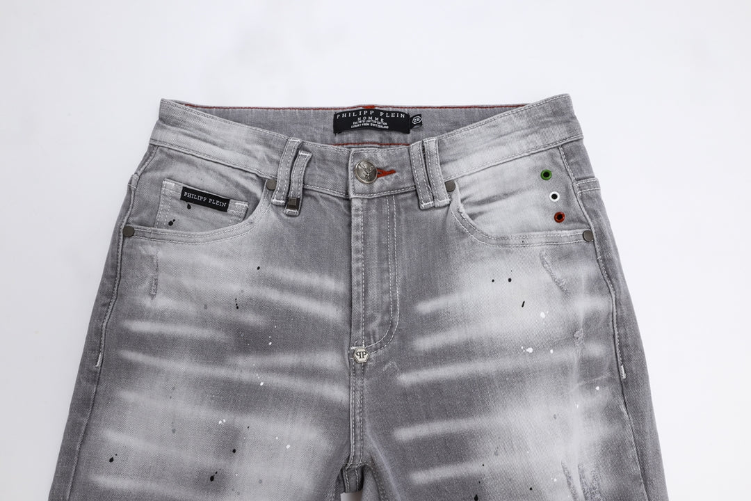 New Gray Ripped Jeans