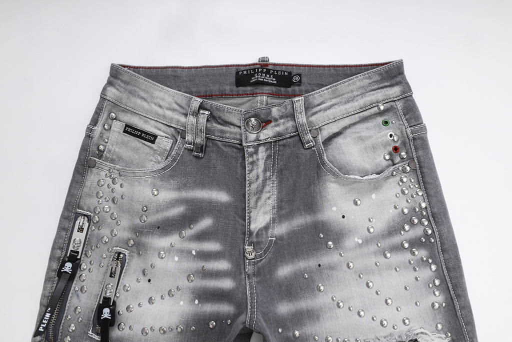 New Gray Ripped Jeans