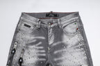 New Gray Ripped Jeans