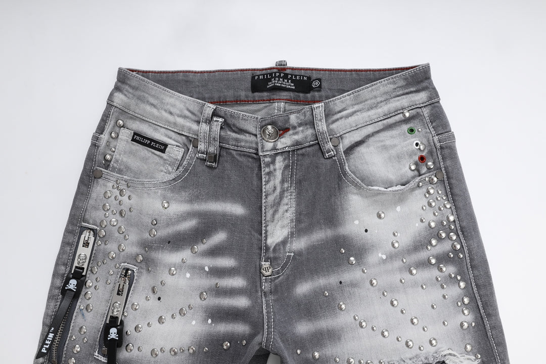 New Gray Ripped Jeans