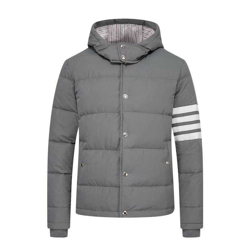 4 Bars hooded down jacket