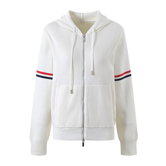 Women Knit Hooded Cardigan