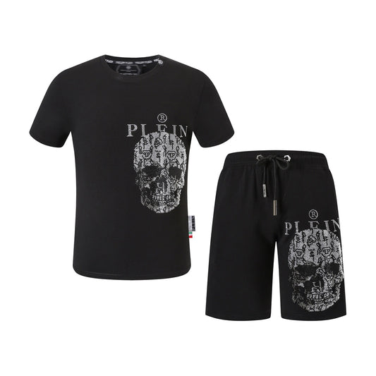 PP Skull T-shirt Shorts Suit