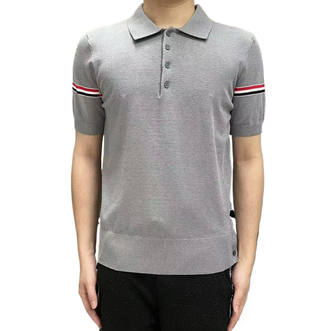 Double color bars Polo shirt