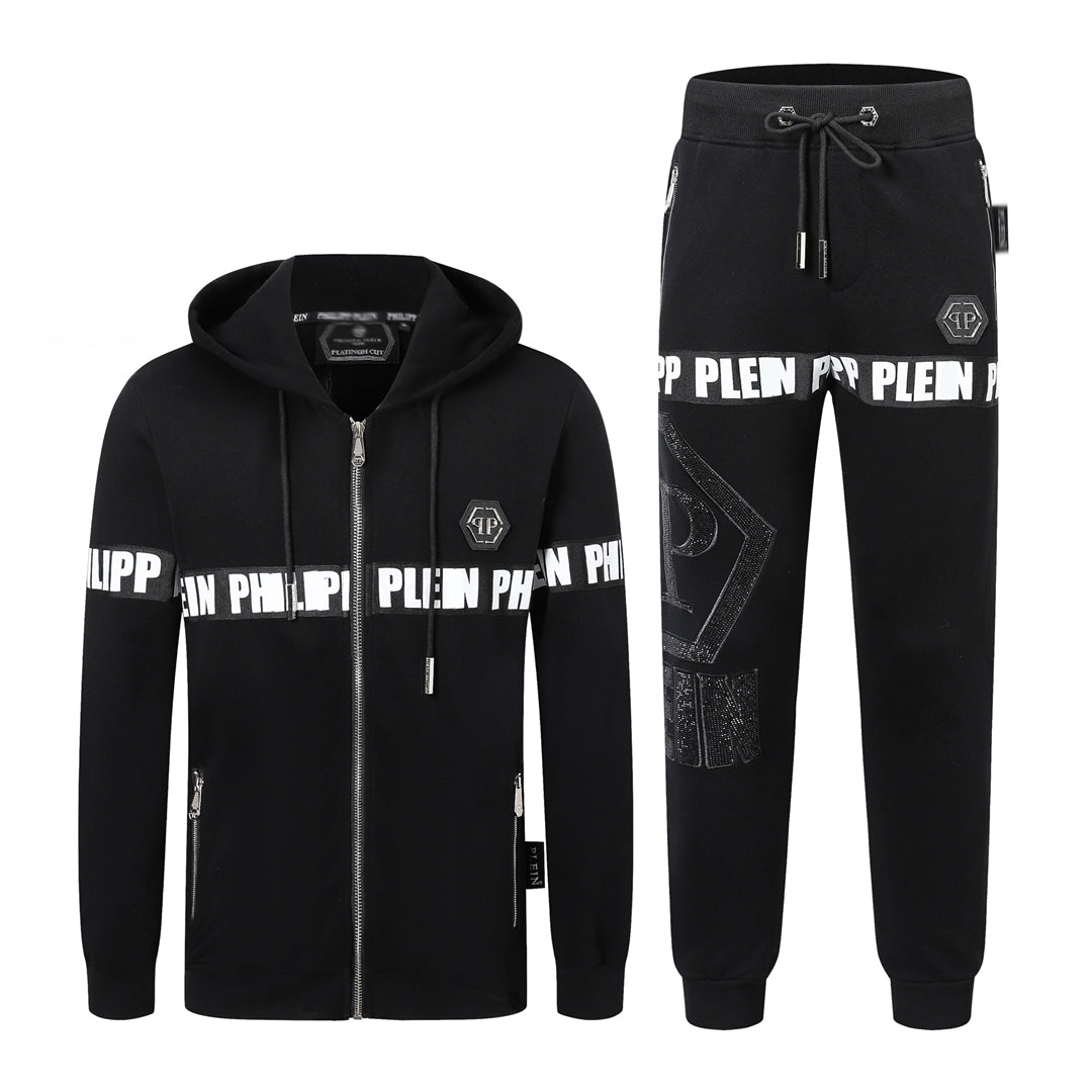 PP Logo Hoodie Jacket Suit