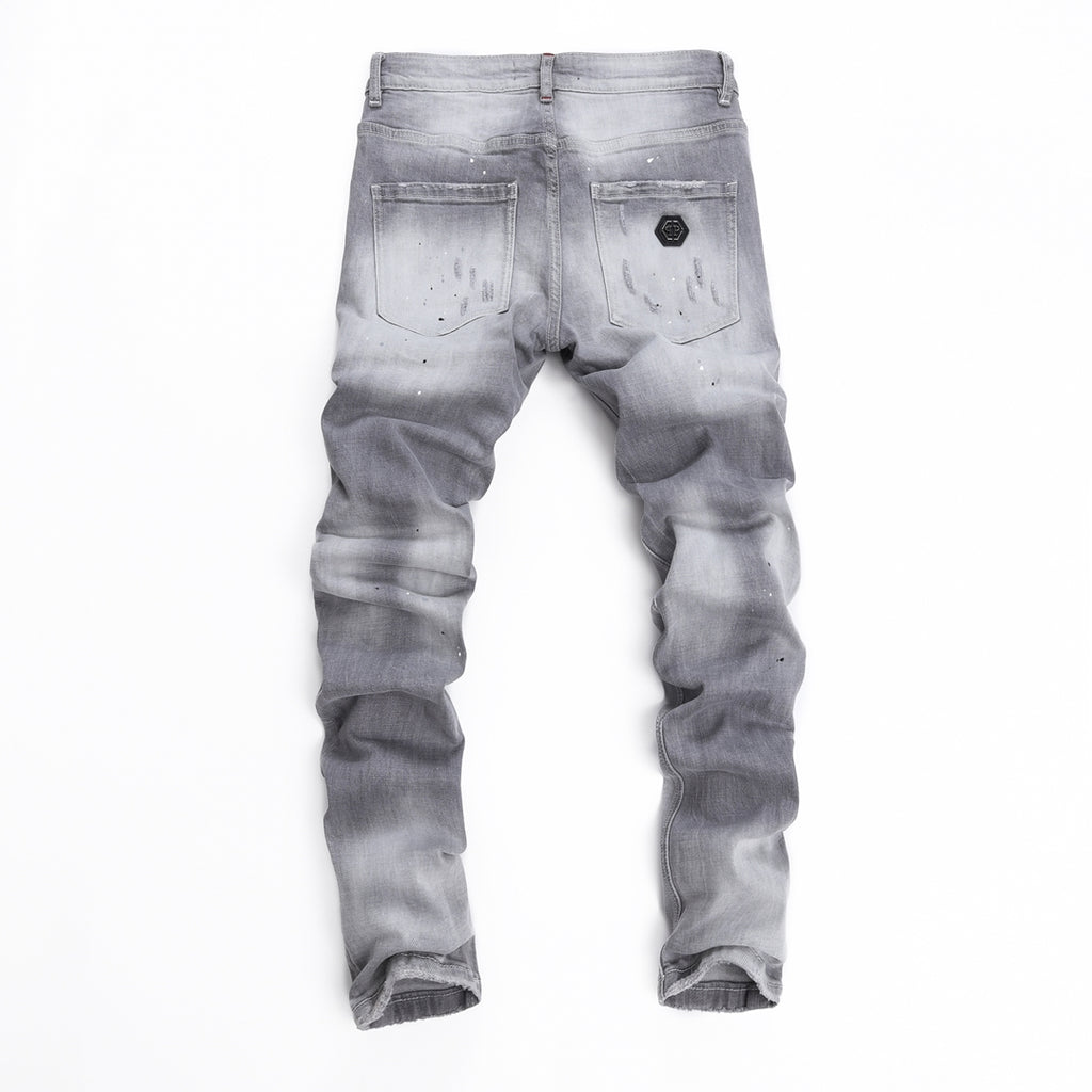 New Gray Ripped Jeans