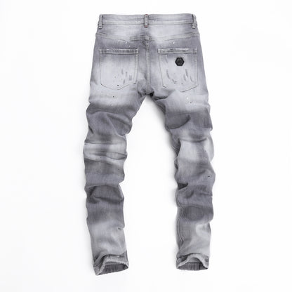 New Gray Ripped Jeans