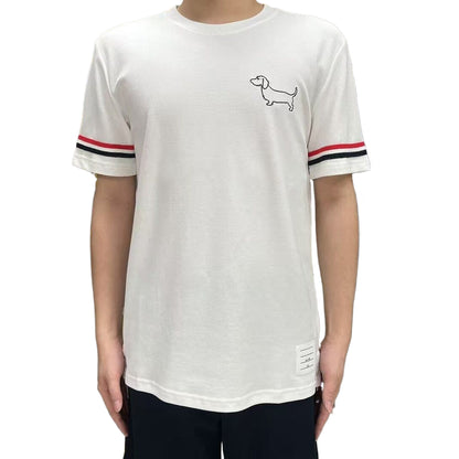 Double sleeve stripes Puppy T-shirt