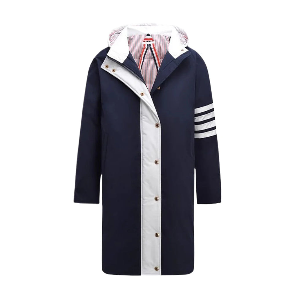 4 Bars Long hooded down jacket