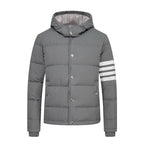 4 Bars hooded down jacket