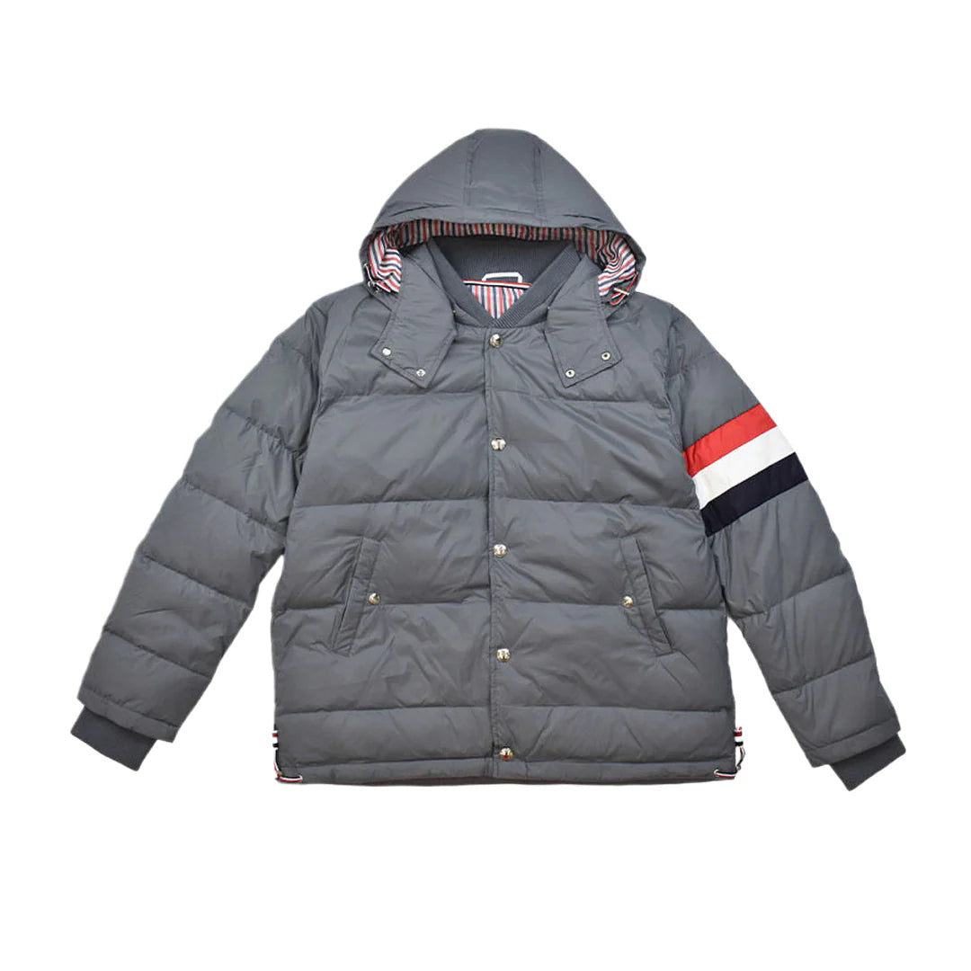 4 Bars hooded down jacket
