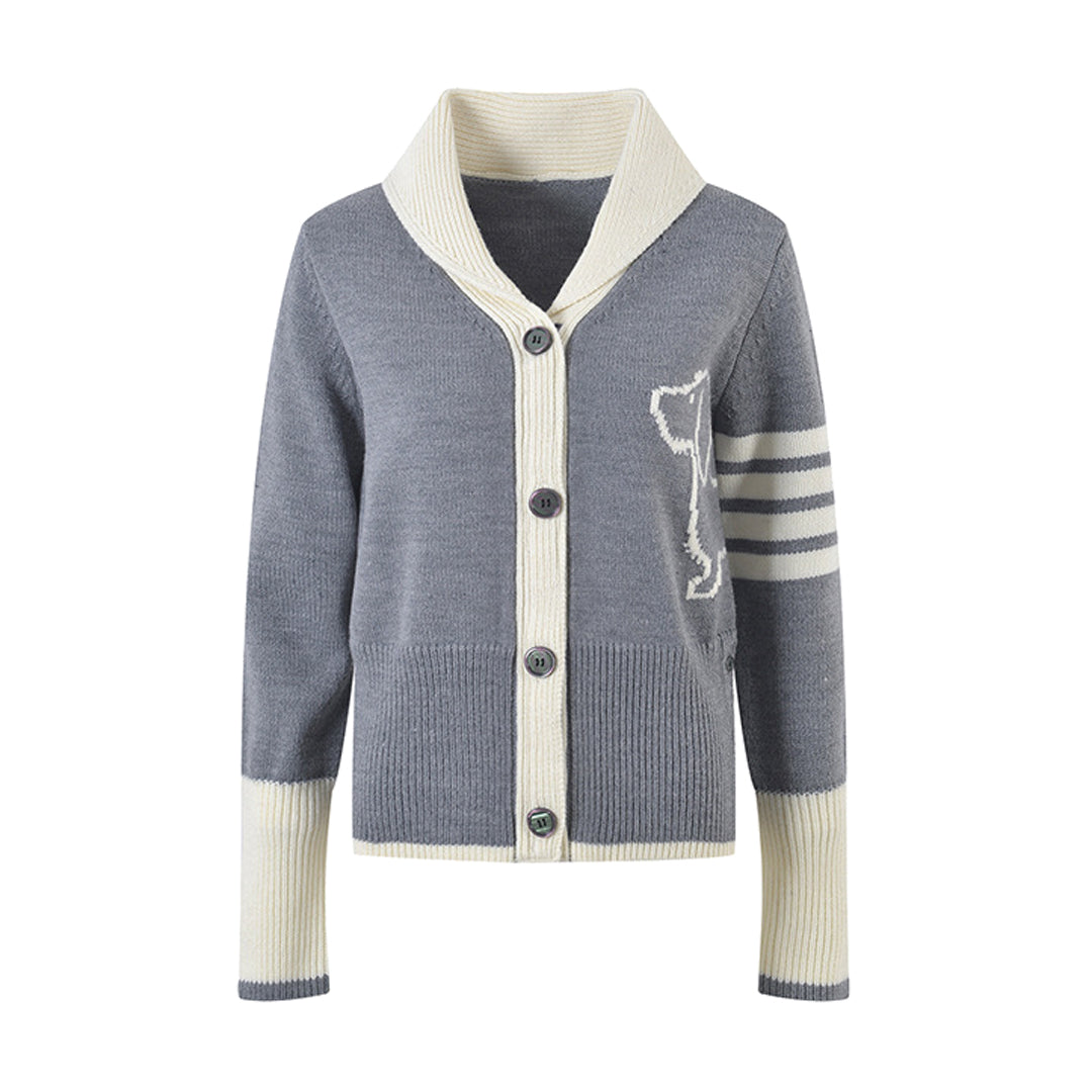 Women Puppy Knit Cardigan
