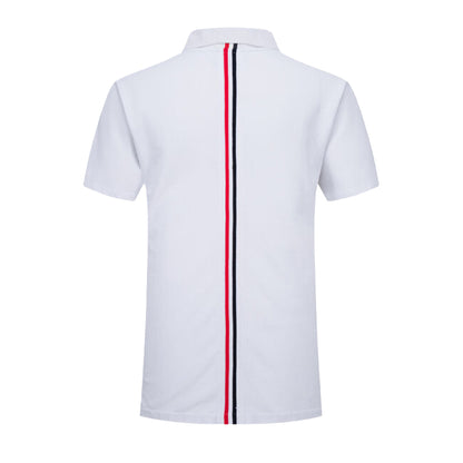Color stripes behind Polo shirt