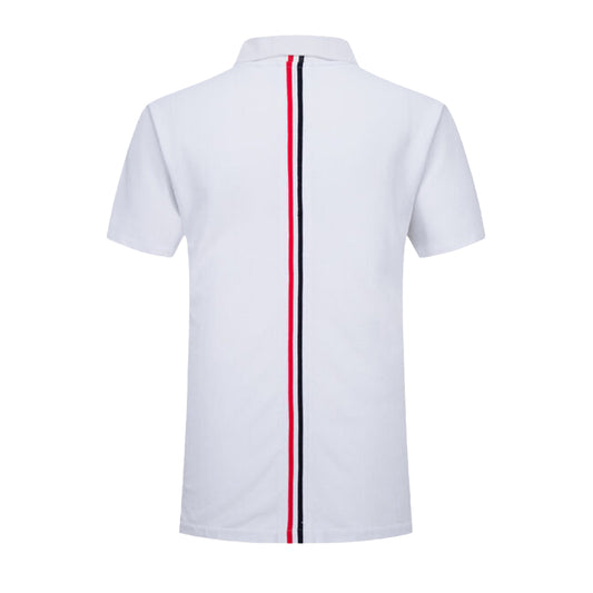 Color stripes behind Polo shirt