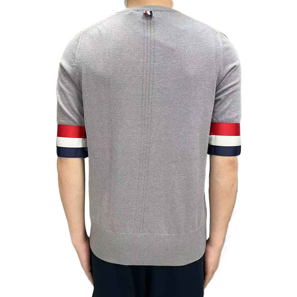 Double sleeve stripes Wool T-shirt