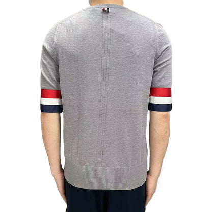 Double sleeve stripes Wool T-shirt