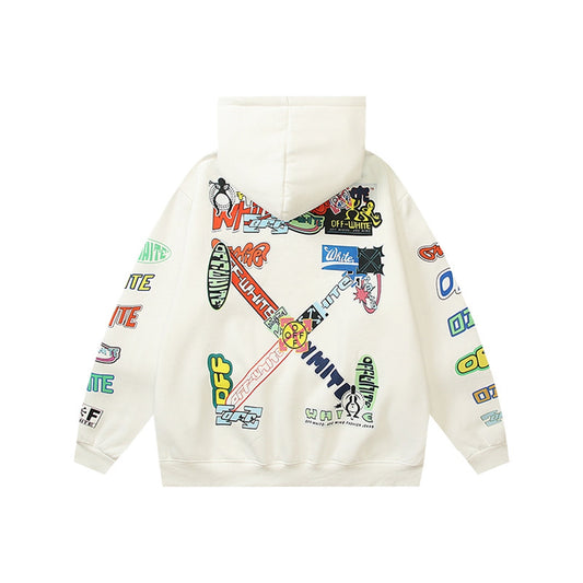 OFF Logo Print Hoodie