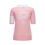 Women Flower polo shirt