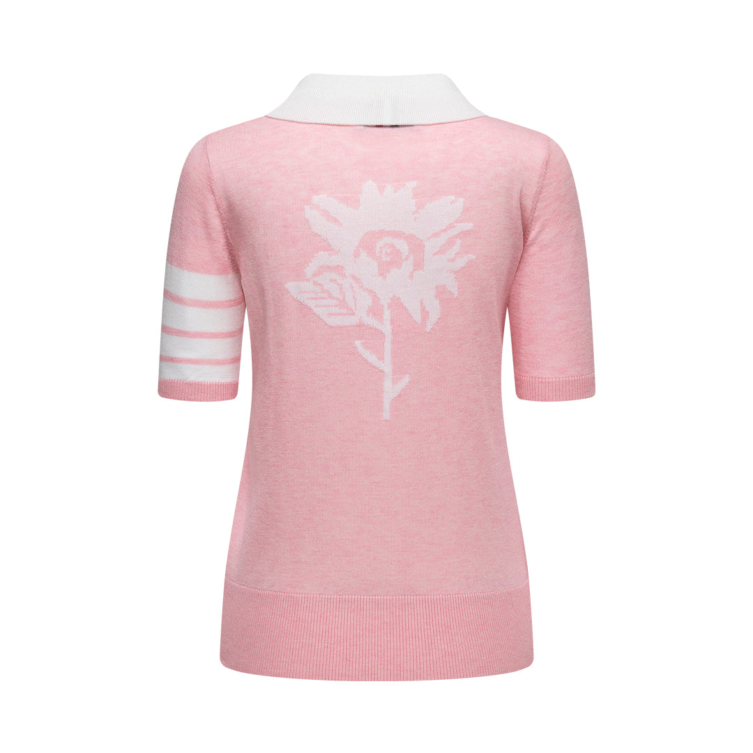 Women Flower polo shirt