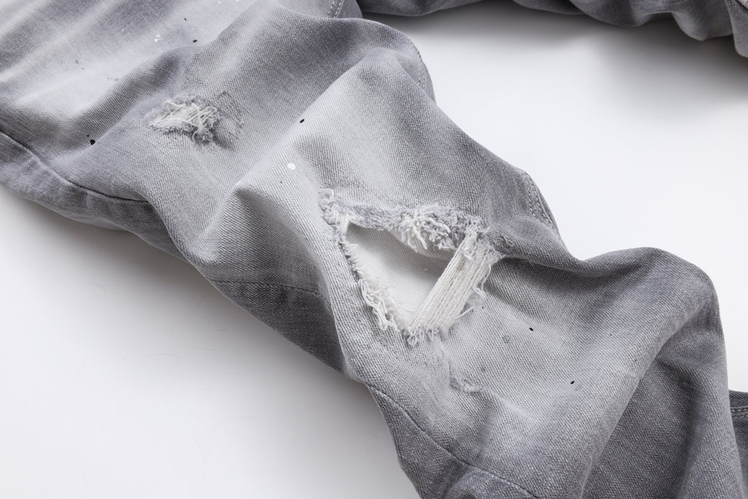 New Gray Ripped Jeans