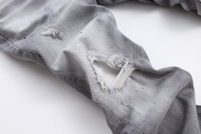 New Gray Ripped Jeans