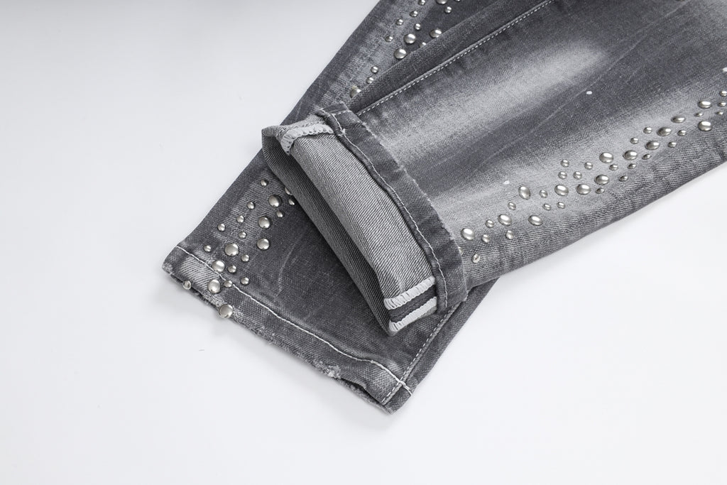 New Gray Ripped Jeans