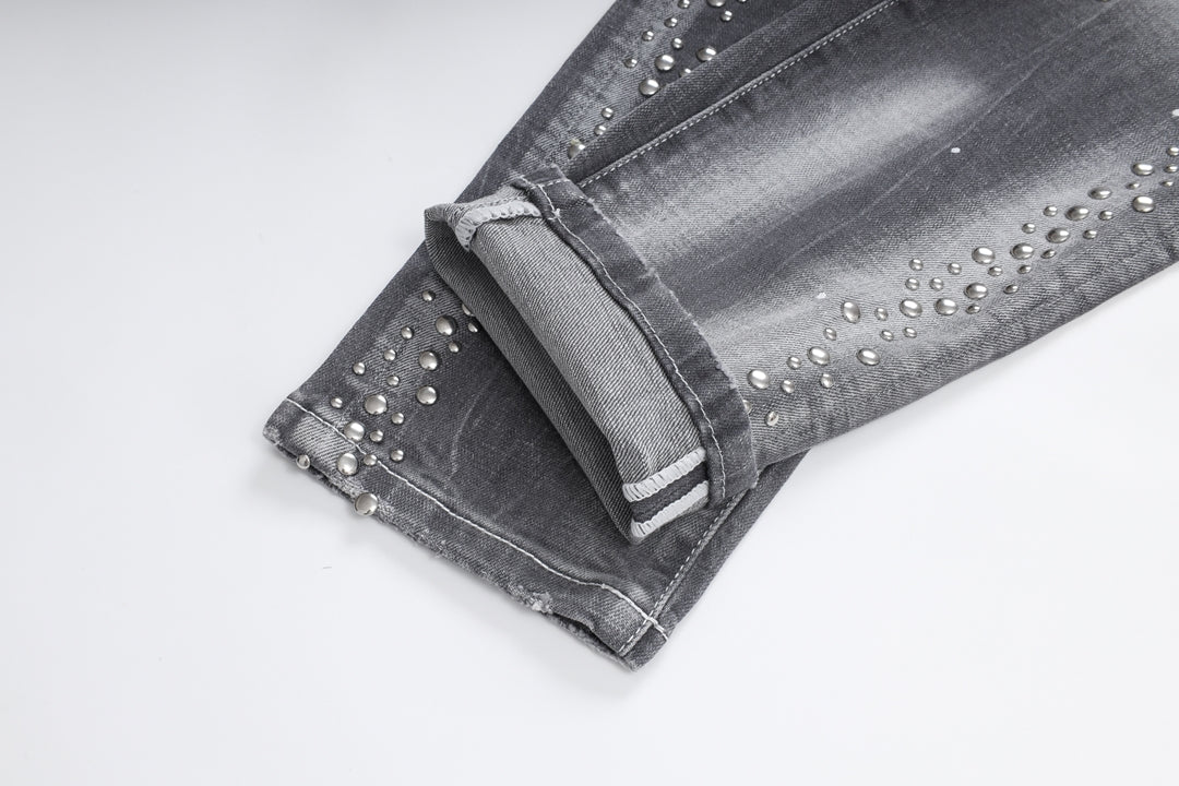 New Gray Ripped Jeans