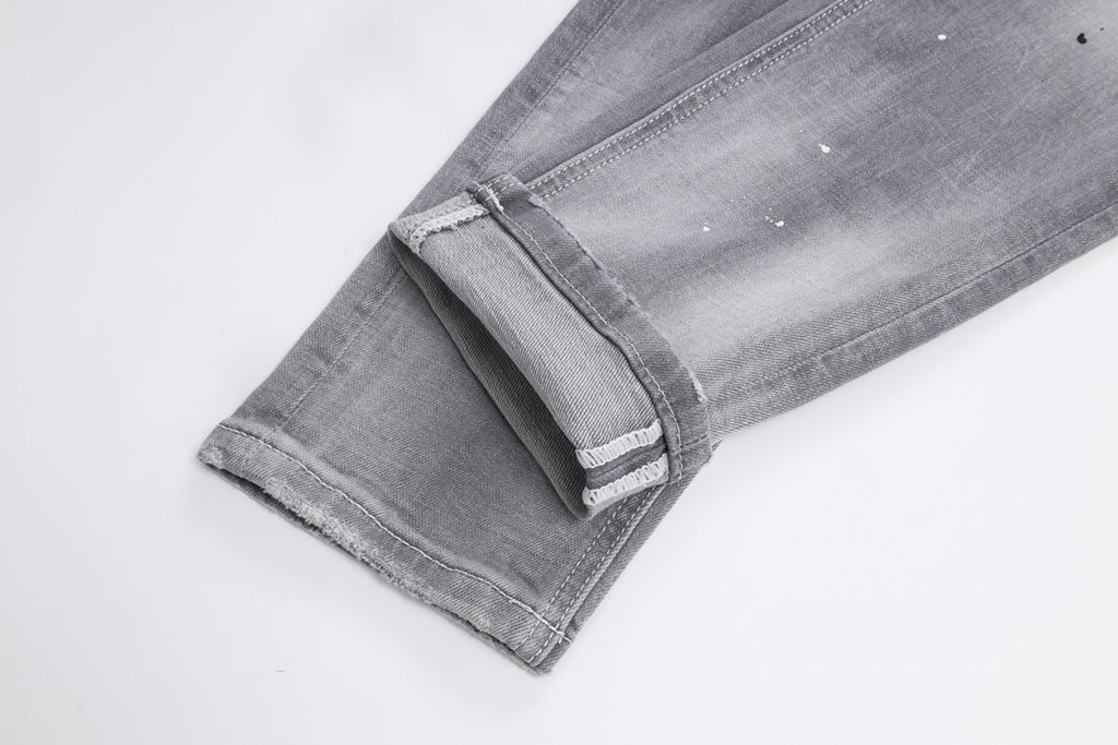 New Gray Ripped Jeans