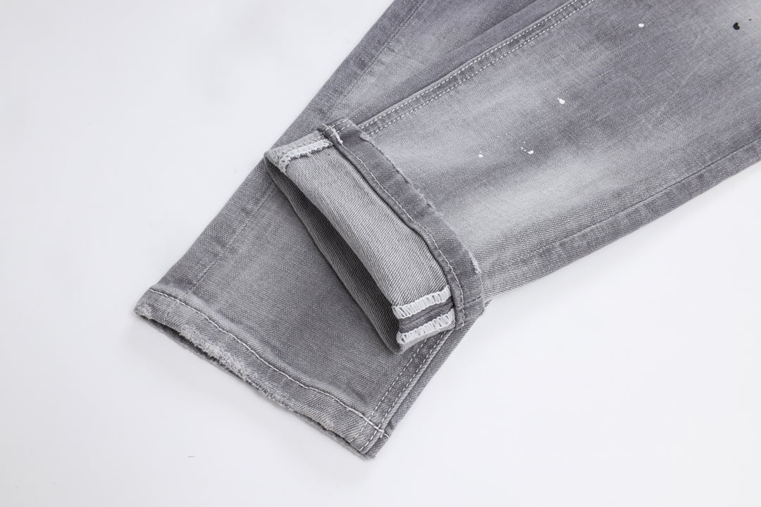 New Gray Ripped Jeans