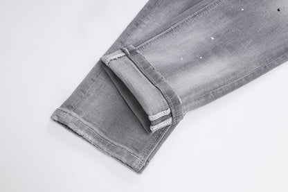 New Gray Ripped Jeans