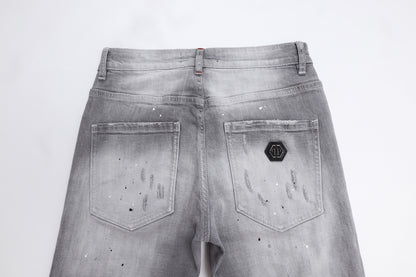 New Gray Ripped Jeans