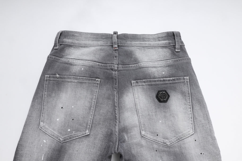 New Gray Ripped Jeans