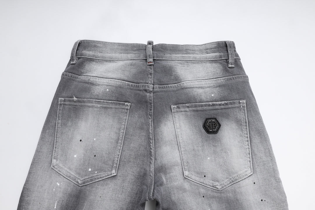 New Gray Ripped Jeans