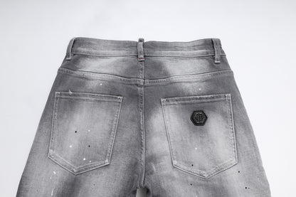 New Gray Ripped Jeans