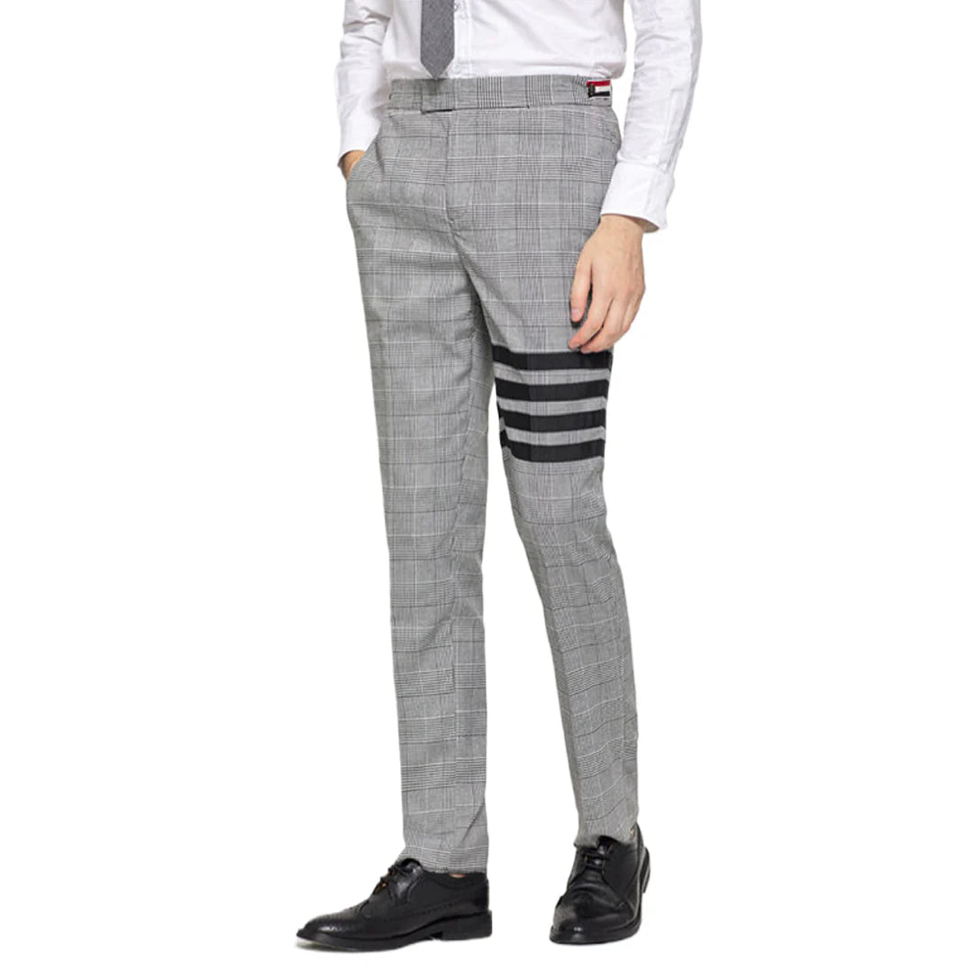 4 Bars plaid Casual pants